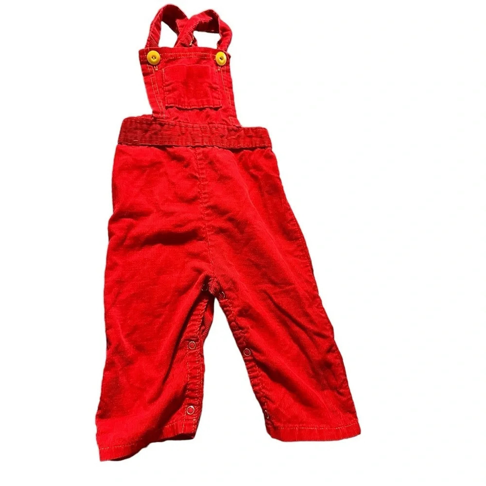 Vintage 12 months red corduroy overalls